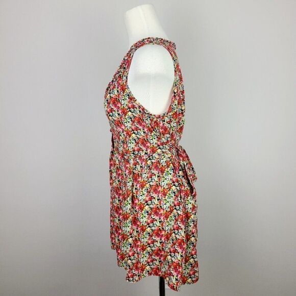 FOREVER 21 Floral Button Front Skater Dress Medium - Picture 7 of 16